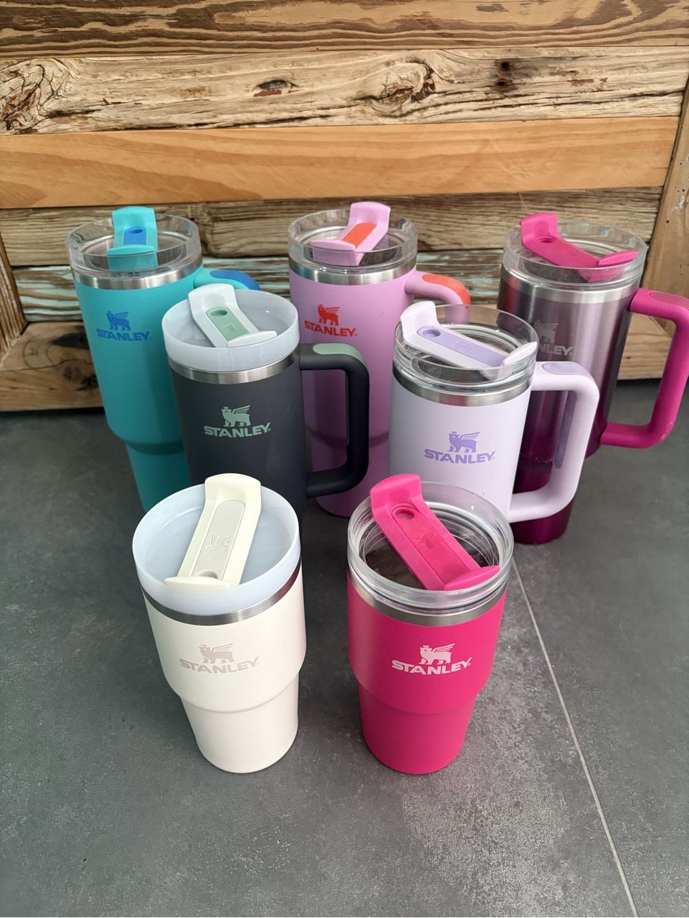 Stanley Tumbler Lot of 7 Quencher Cups Mixed Colors 30oz 40oz No Straws